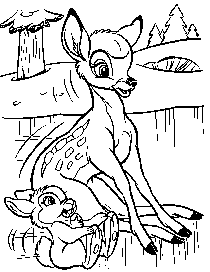 desenho-colorir-bambi-imagem-animada-0002